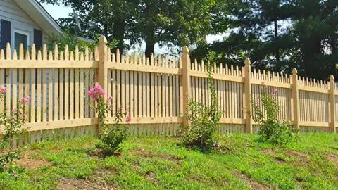 Wood Picket Fence Wood Picket Fence