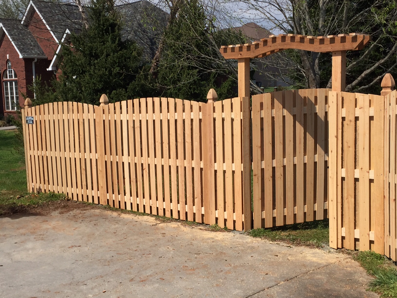 wood fence in knoxville backyard