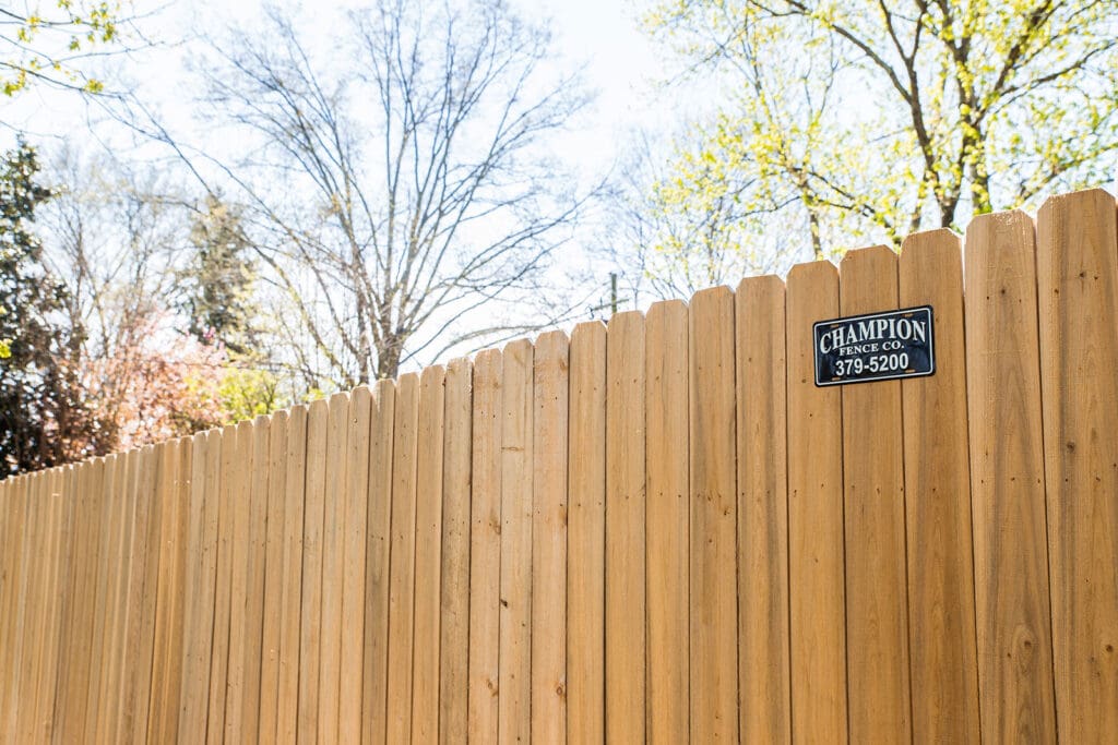 Cypress Straight Top Dog Ear Privacy Fence