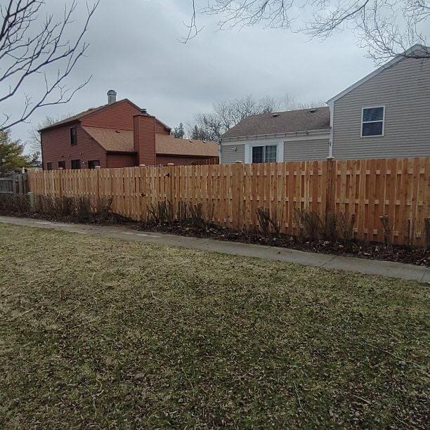 wood privacy fence